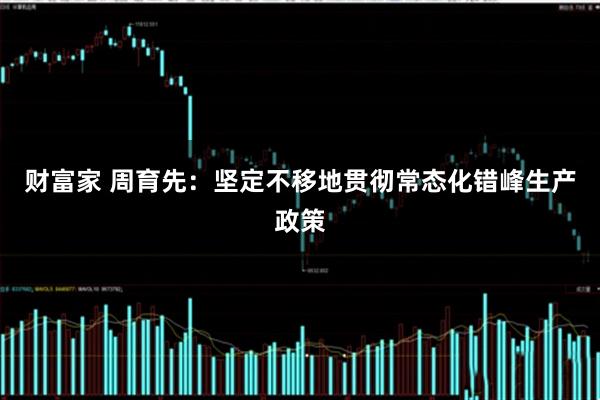 财富家 周育先：坚定不移地贯彻常态化错峰生产政策
